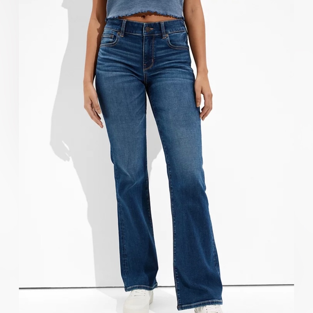 American Eagle Outfitters Women's Dark Blue Boyfriend Jeans